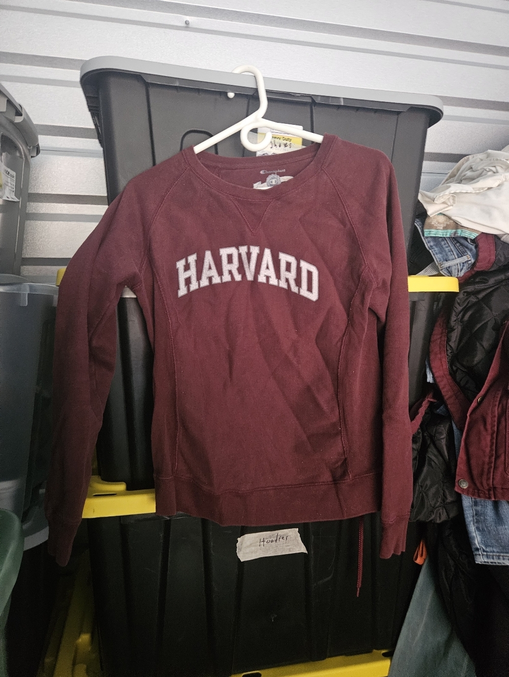 Harvard Sweatshirt Womens Adult Medium Red Reverse Weave Champion